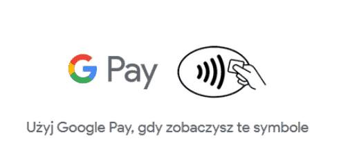 symbole, które wskazują możliwość zapłacenia z pomocą Google Pay