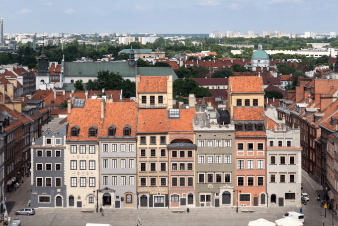 Widok na Rynek Starego Miasta w Warszawie
