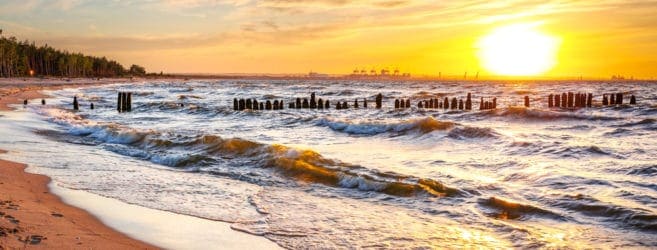 zachód słońca nad Bałtykiem